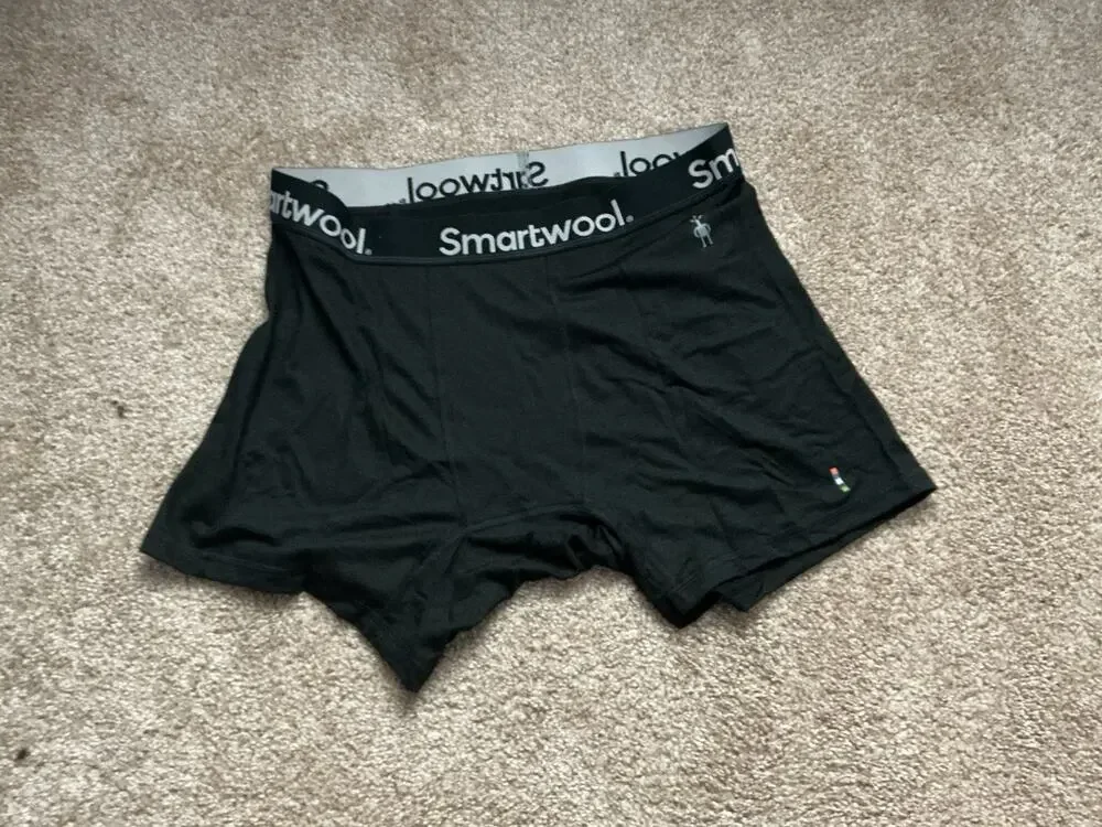 SmartWool Everyday Boxer Brief Shorts Black, Men's Size Large NEW w/tags